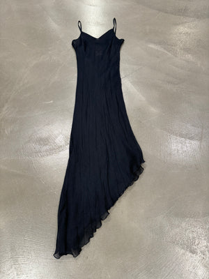 2003 Roberto Cavalli wrinkle maxi dress