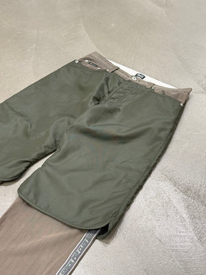 A/W2004 Dolce & Gabbana double layer hybrid pants