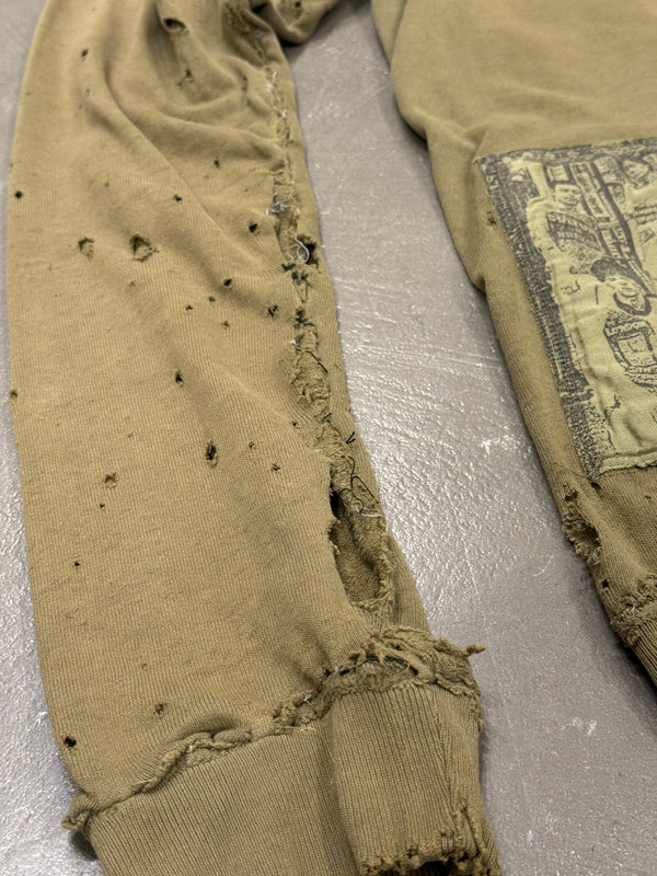 A/W2001 Raf Simons "Riot Riot Riot" patchwork destroyed crewneck