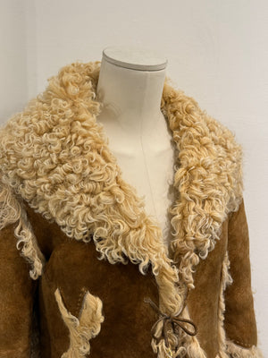 A/W1999 Roberto Cavalli shearling patchwork jacket