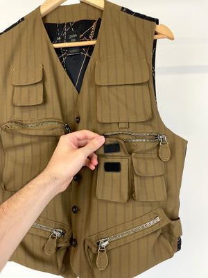 SS96 Jean Paul Gaultier cargo safari zipper blazer vest