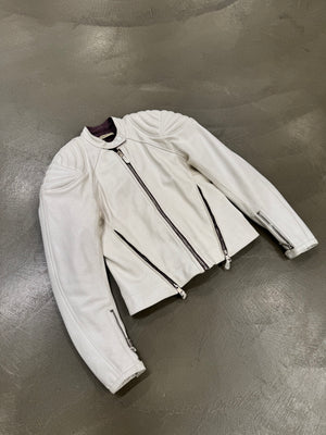 A/W2004 Balenciaga by Nicolas Ghesquière runway reinforced leather jacket