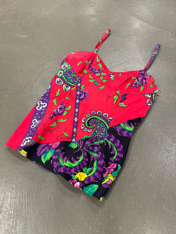 1990s Gianni Versace bandana corset style top