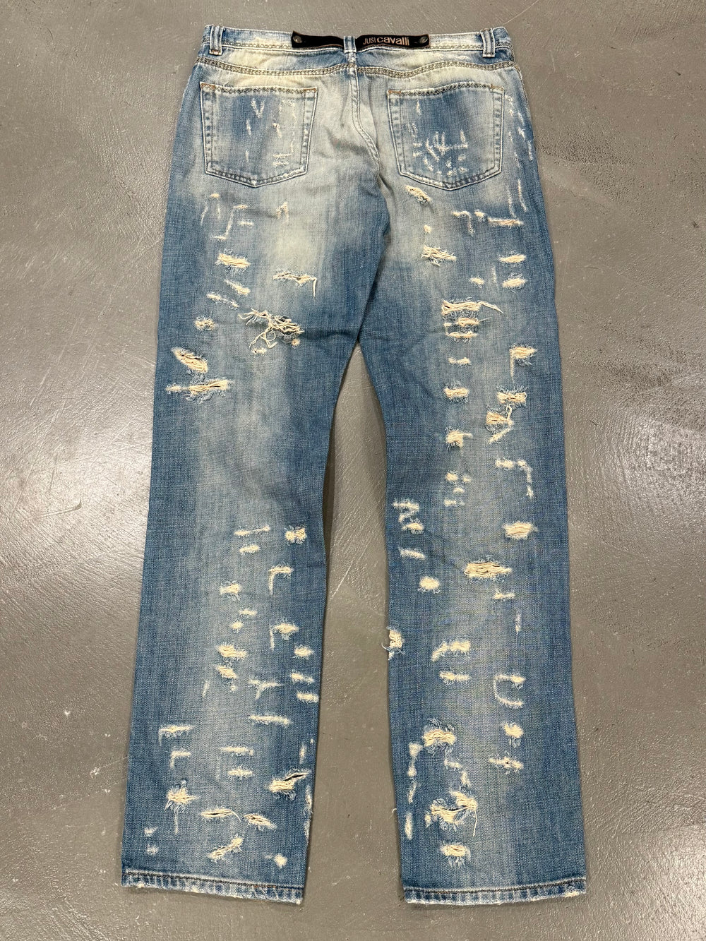 2000s Cavalli distressed destroyed jeans