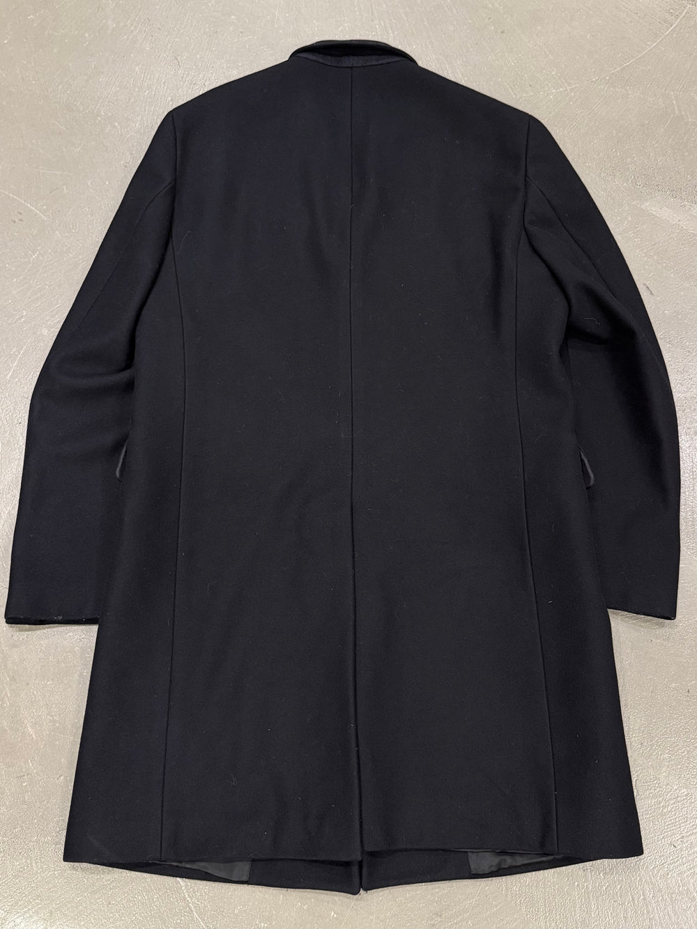 2000s Helmut Lang satin collar wool coat