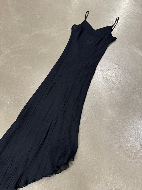 2003 Roberto Cavalli wrinkle maxi dress