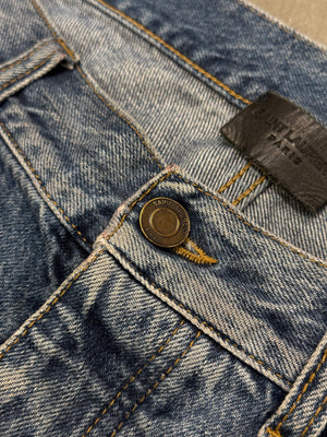 2010s Saint Laurent distressed straight jeans