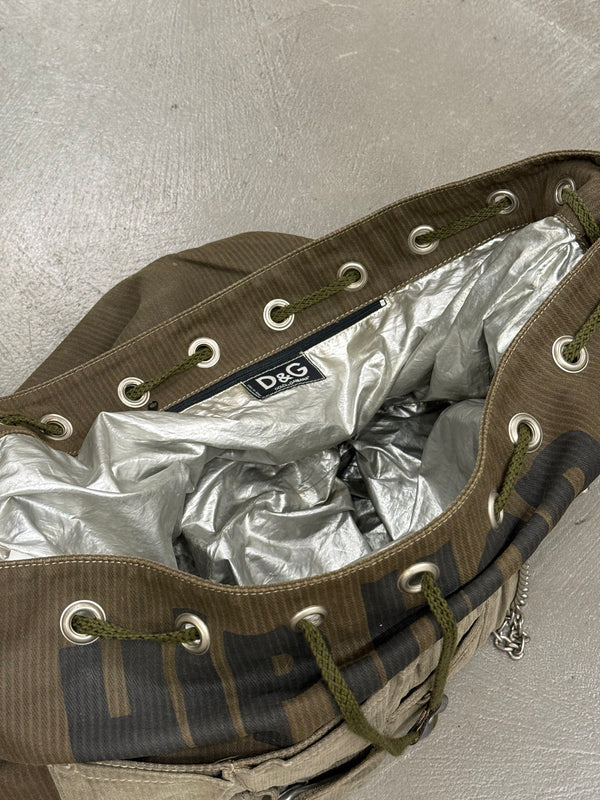 A/W2003 Dolce & Gabbana cargo chain shoulder bag