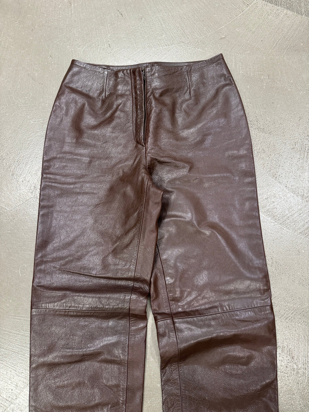 1990s Prada brown leather pants