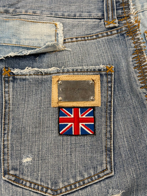 2005 Dolce & Gabbana "David Beckham" deconstructed shorts