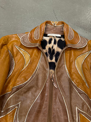 S/S2002 Roberto Cavalli runway paneled western jacket