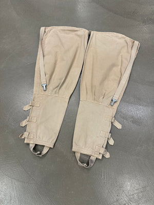 1990s Armani aviator chaps over pants