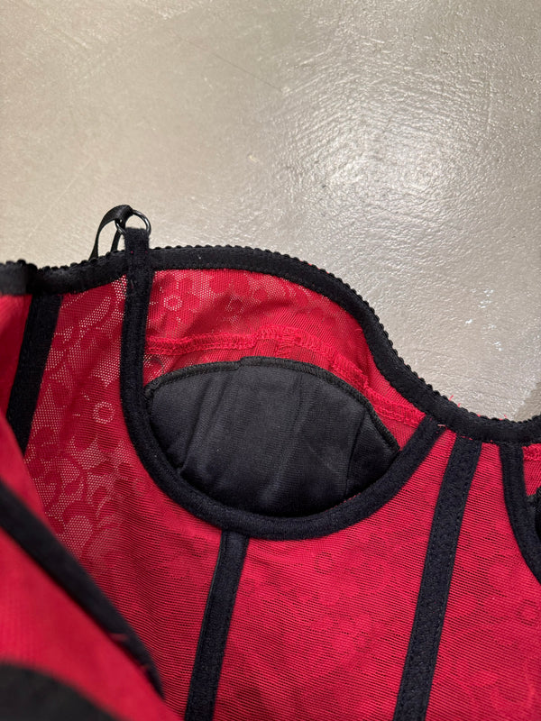 S/S 2003 Dolce & Gabbana red lace bustier corset