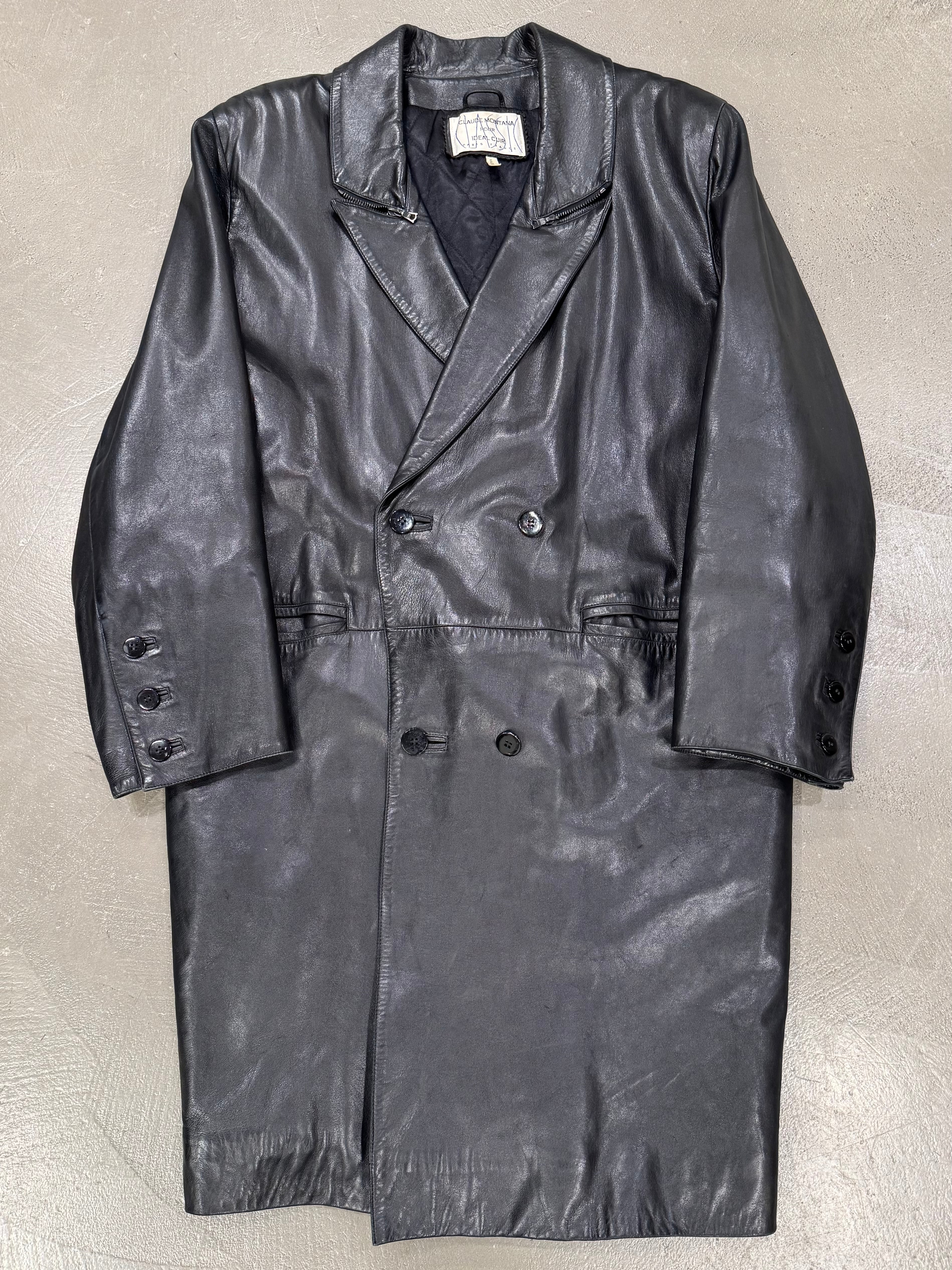 Vintage 1990s State of Claude Montana Navy Blue Wool Jacket