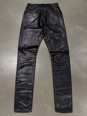 2020 Saint Laurent waxed skinny jeans