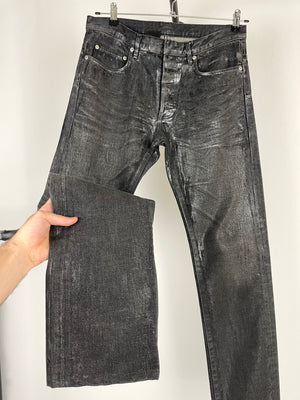 AW2003 Dior by Hedi Slimane waxed jeans