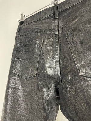 AW2003 Dior by Hedi Slimane waxed jeans
