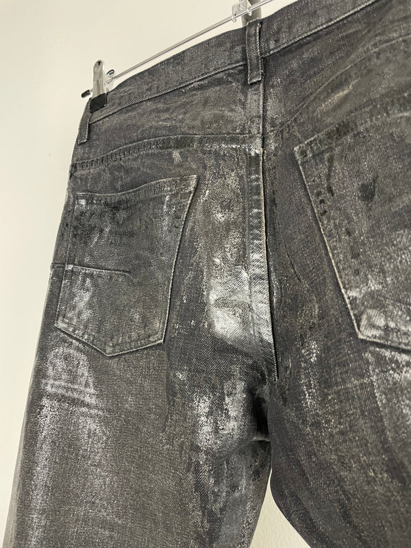 AW2003 Dior by Hedi Slimane waxed jeans