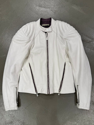 A/W2004 Balenciaga by Nicolas Ghesquière runway reinforced leather jacket