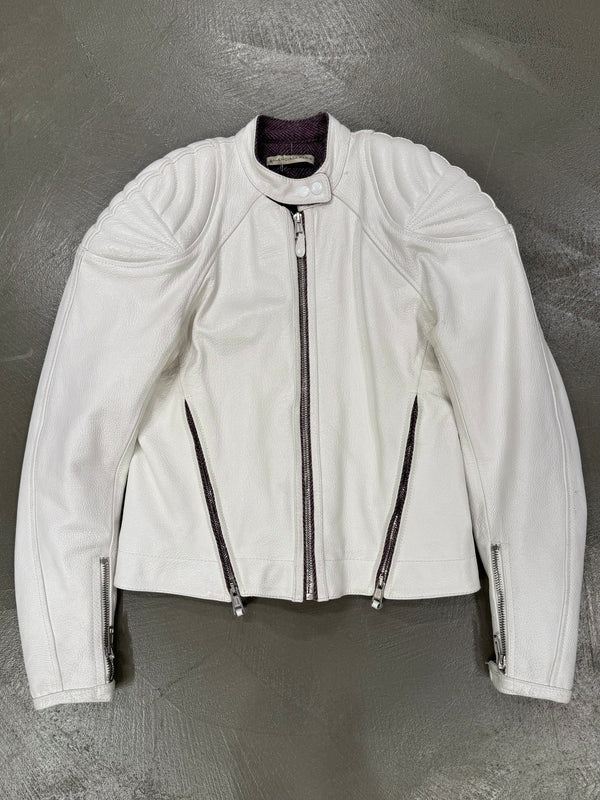 A/W2004 Balenciaga by Nicolas Ghesquière runway reinforced leather jacket