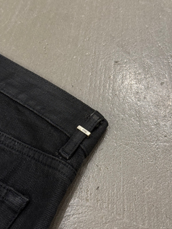 S/S2004 Dior by Hedi Slimane Strip destroyed coated jeans