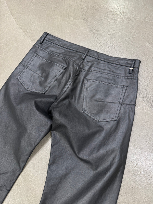 F/W 2003 Dior by Hedi Slimane coated clawmark jeans
