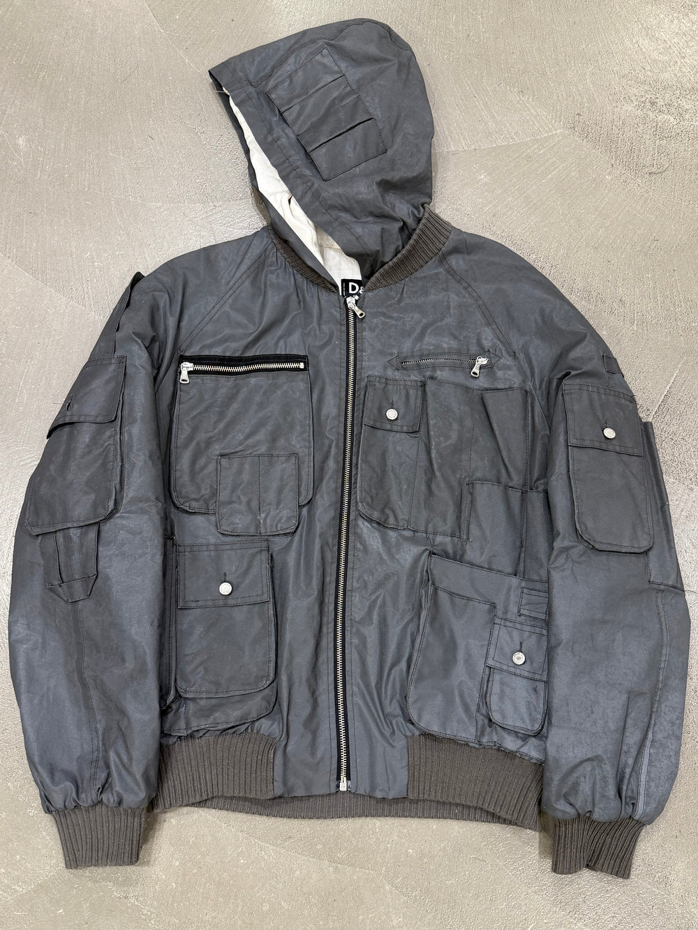 A/W2003 Dolce & Gabbana reflective cargo bomber jacket