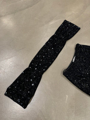 S/S 1999 Dolce & Gabbana paillettes beaded skirt set