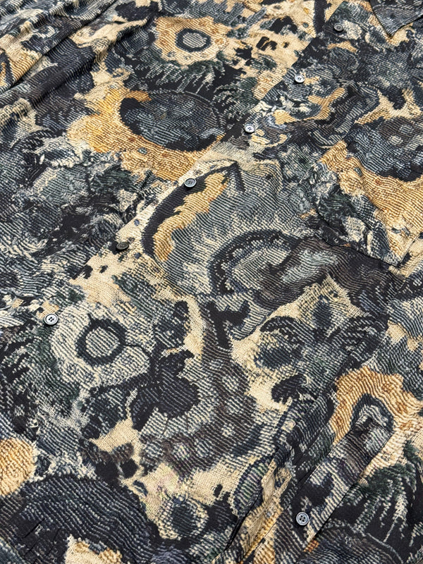 Acne Studios Sandrok cross stitch flower shirt