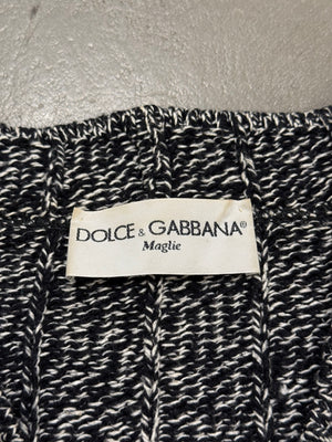 1990s Dolce & Gabbana patchwork wool cardigan