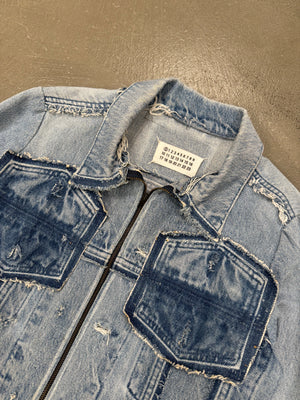 2000s Maison Margiela artisanal deconstructed denim jacket