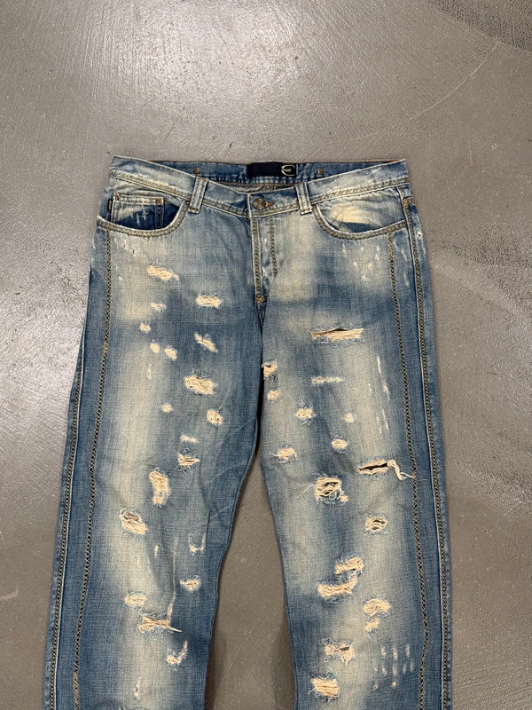 2000s Cavalli distressed destroyed jeans