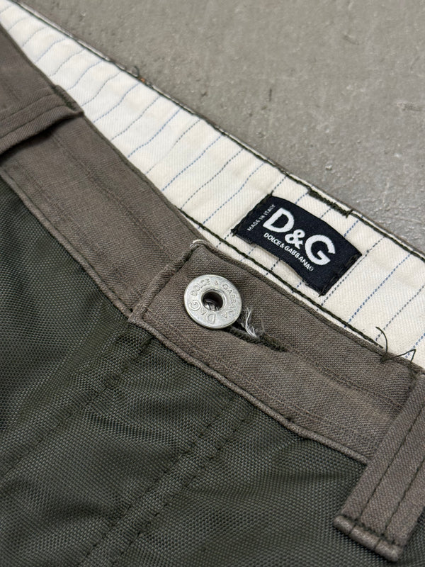 A/W2004 Dolce & Gabbana double layer hybrid pants