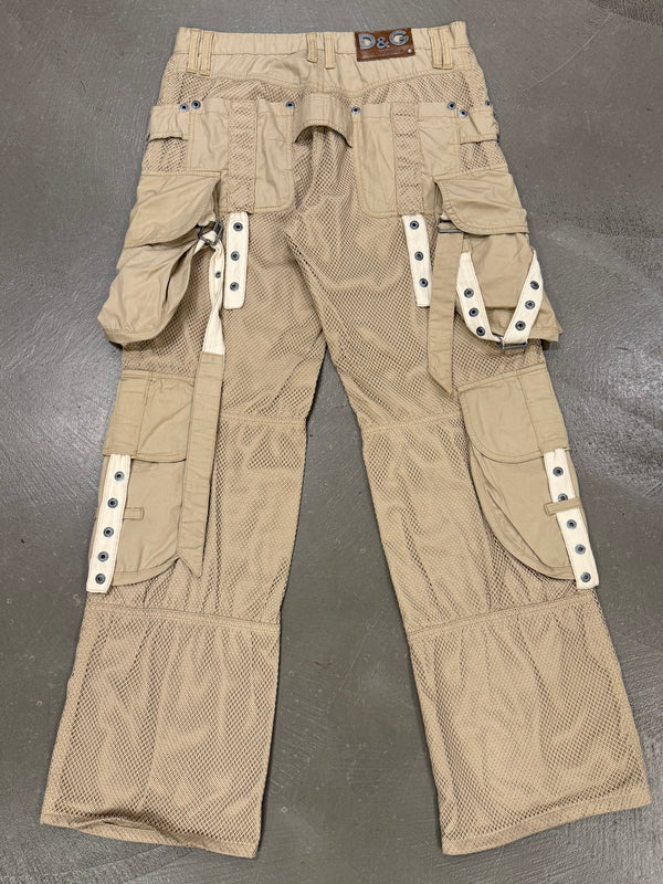 S/S2004 Dolce & Gabbana mesh bondage cargo pants