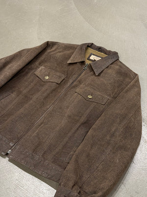 1990s Armani leather work jacket