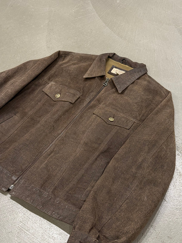 1990s Armani leather work jacket