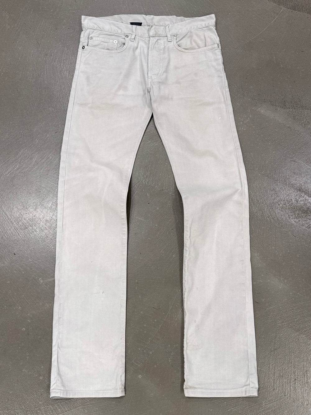 2010s Dior stained slim jeans