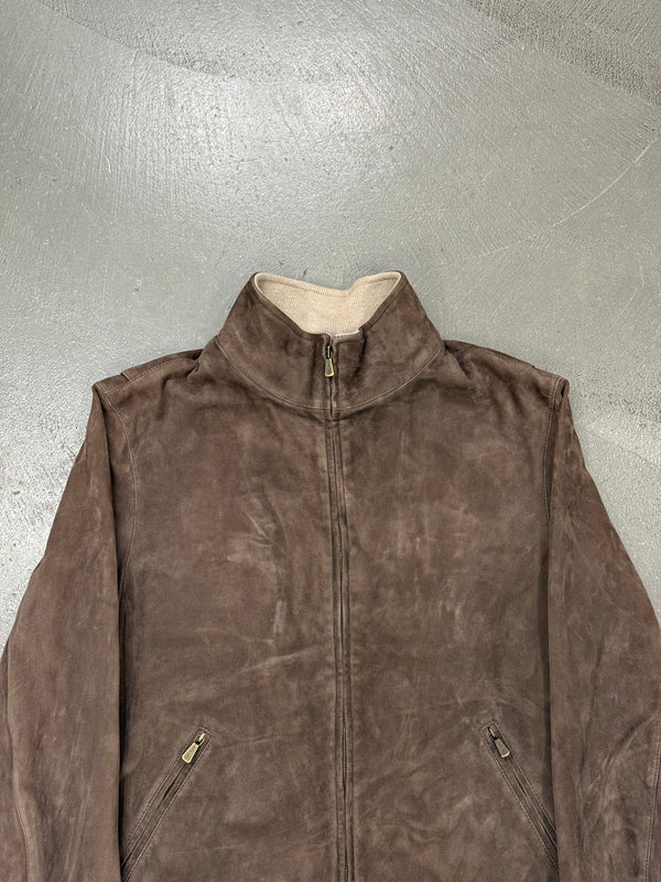 2020s Loro Piana kidskin leather bomber jacket