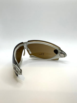 2000s Dior by Galliano foldable futuristic sunglasses