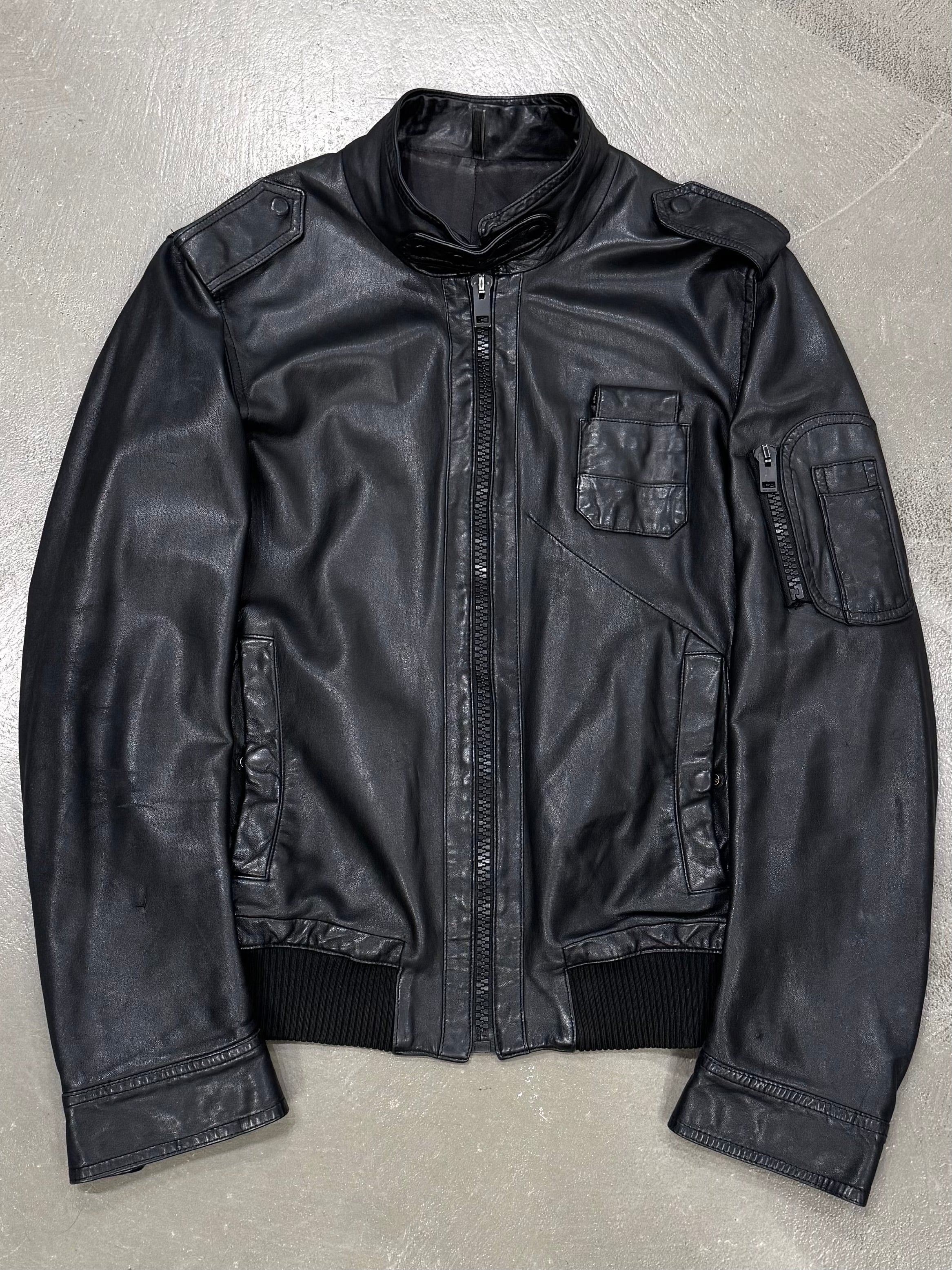 S/S2005 Dior by Hedi Slimane officer utility leather jacket