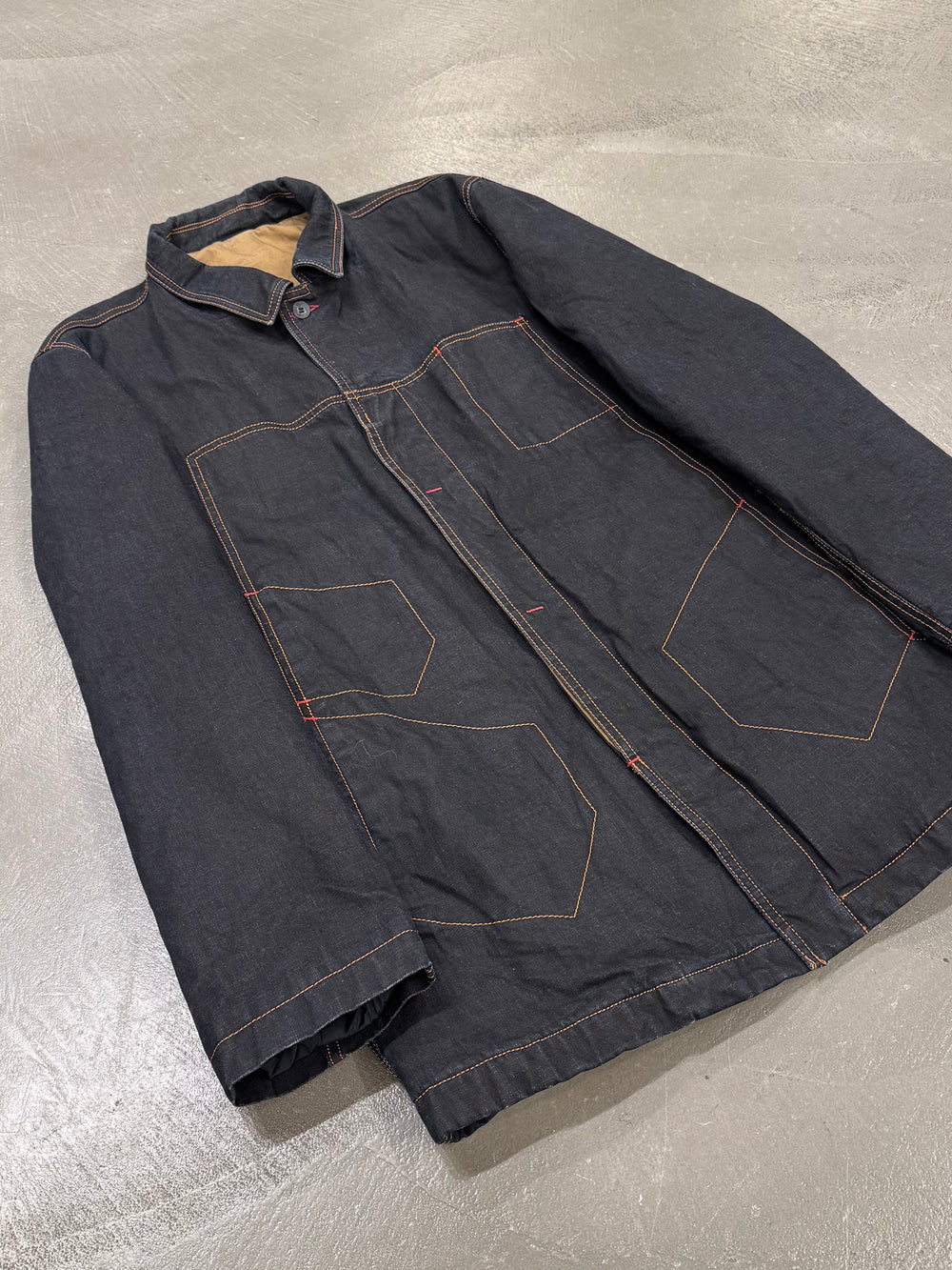 2000s Marithe Francois Girbaud paneled multi-pocket coat