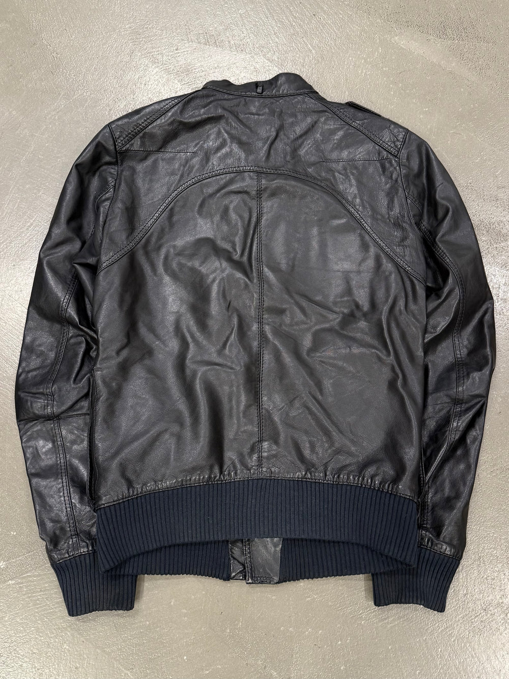 S/S2006 Dior by Hedi Slimane multi-zip leather bomber jacket