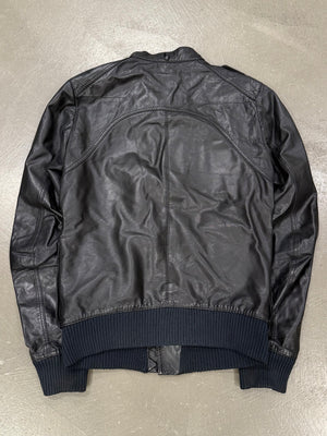 S/S2006 Dior by Hedi Slimane multi-zip leather bomber jacket