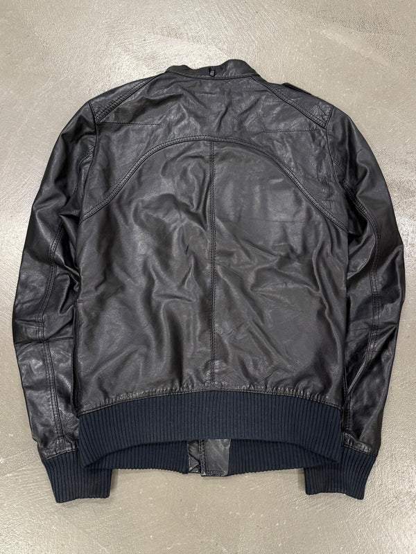 S/S2006 Dior by Hedi Slimane multi-zip leather bomber jacket