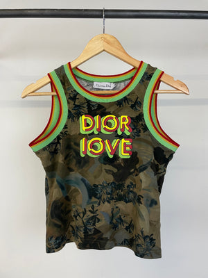 AW2003 Dior by John Galliano love Rasta mania tank top
