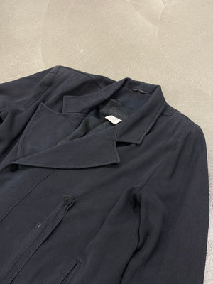 1990s Ann Demeulemeester sun faded long coat with straps