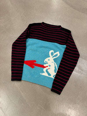 S/S2016 Prada runway “rabbit” Shetland stipe knit
