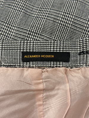 A/W1997 Alexander McQueen runway checked embroidered suit set