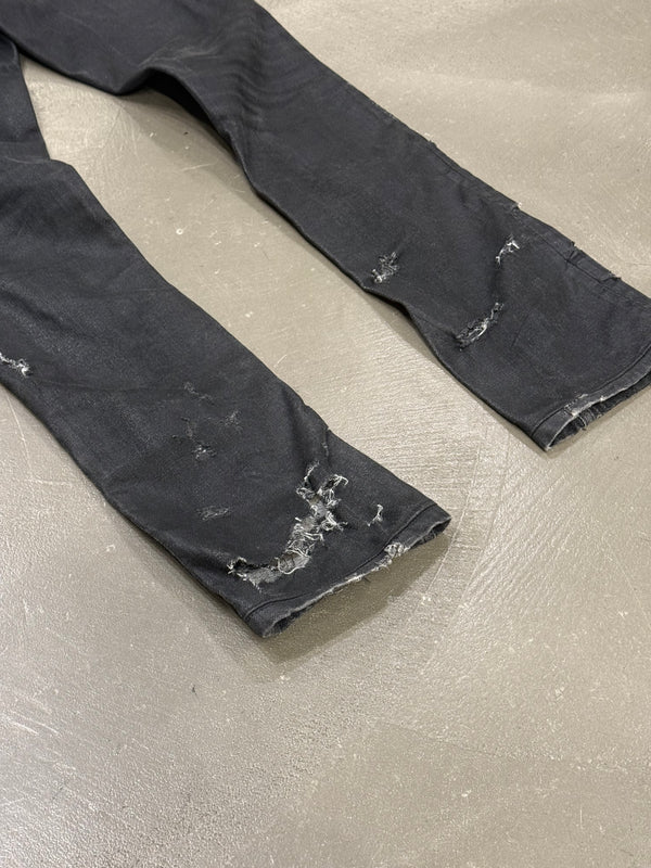 S/S2004 Dior by Hedi Slimane Strip destroyed coated jeans