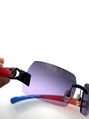 2000s Chanel multi-color sunglasses